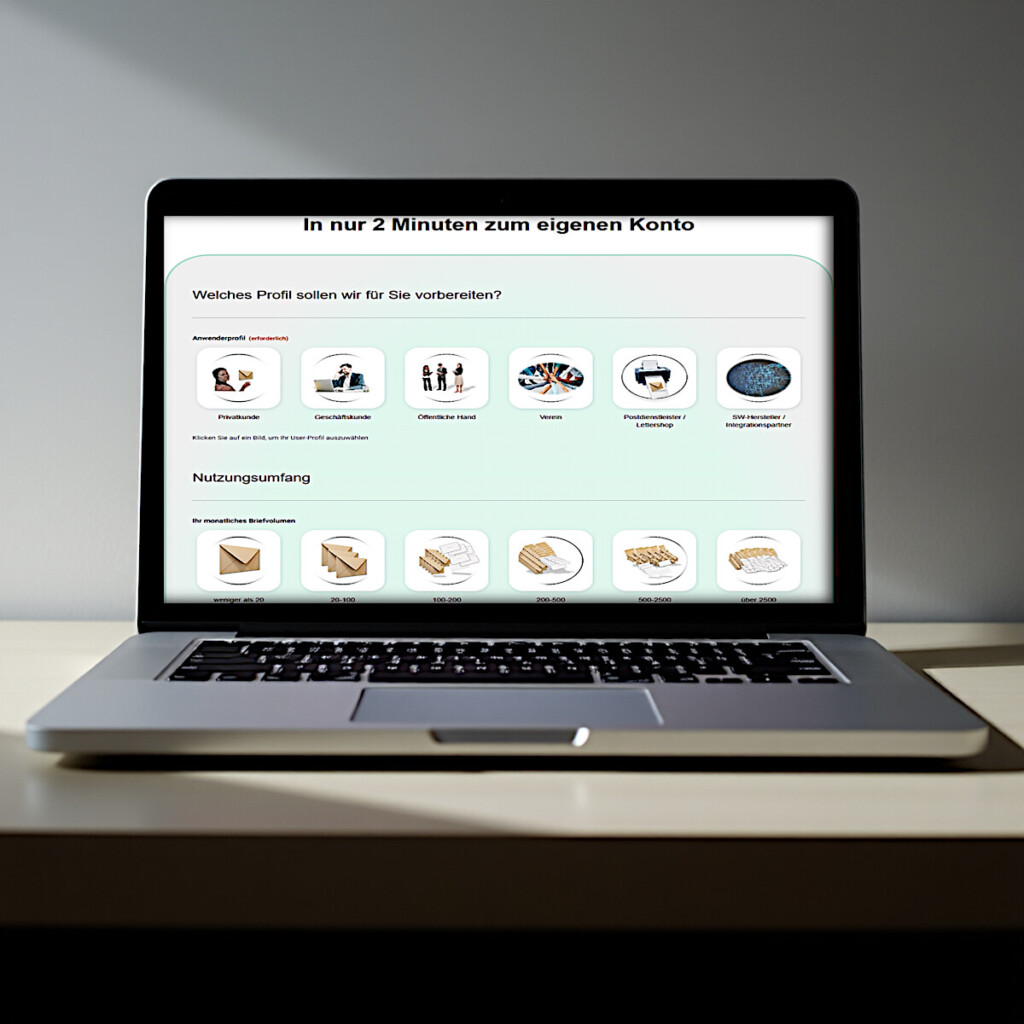 Anmeldung Briefe online