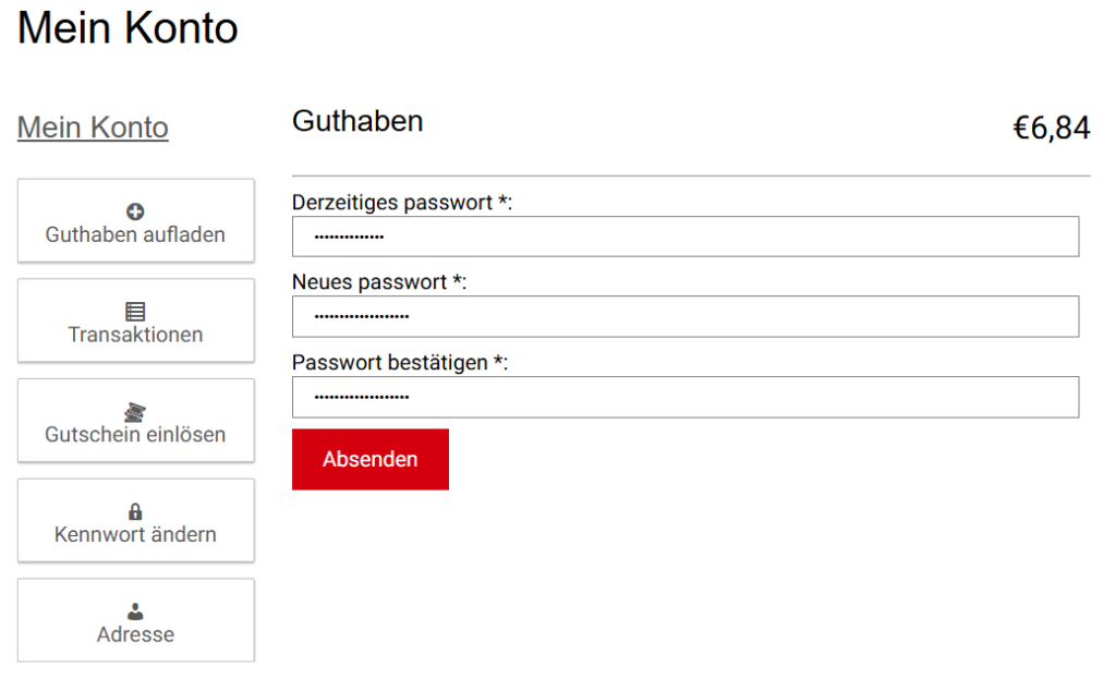 Passwort vergessen Online Brief