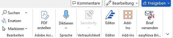 Word Add In Brief online versenden