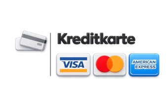 Zahlung per Kreditkarte: Visa, Mastercard und American Express